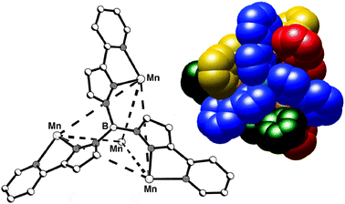 The tetrahedral complex cation [Mn4(TpPy)4]4+.